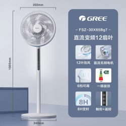 格力 家用直流变频一级能效台立式大风力轻音电扇