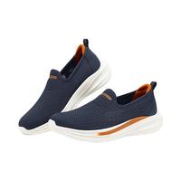 斯凯奇 SKECHERS 男款一脚蹬透气网面厚底休闲运动鞋