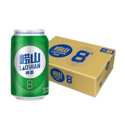 崂山啤酒 8° 啤酒330ml*24罐