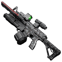LIVING STONES/活石 M4A1水发软弹电动突击步枪 黑色 6mm软弹 200发弹鼓+红外瞄准器+3倍光学镜