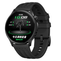 OPPO Watch S 智能手表 44.98mm 黑色不锈钢表壳 竞速黑氟橡胶表带（北斗、GPS）
