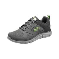 斯凯奇 SKECHERS 炭灰色男士轻便减震网面运动休闲鞋 42码