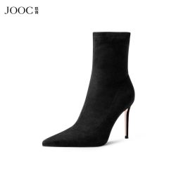 JOOC 【尖头弹力靴】细高跟瘦瘦袜靴
