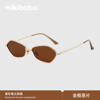 MIKIBOBO 菱形框金属细框 UV400偏光 金框茶片 太阳镜