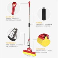 好媳妇 不锈钢大号33CM胶棉拖把双滚轮挤水拖把