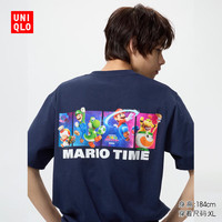 优衣库 UT Mario Movie印花T恤 藏青色 XS