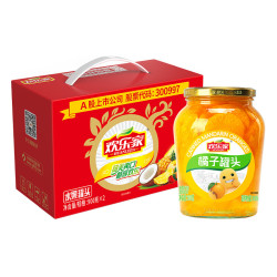 欢乐家 橘子罐头 900g*2瓶 礼盒整箱装 休闲食品 方便速食
