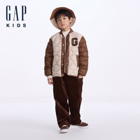 Gap/盖璞 男童秋冬撞色小立领波浪绗线羽绒服