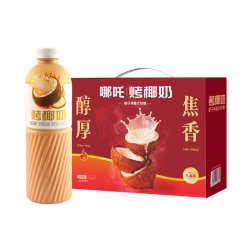 哪吒 烤椰奶植物蛋白饮料椰汁椰子椰乳1L*4