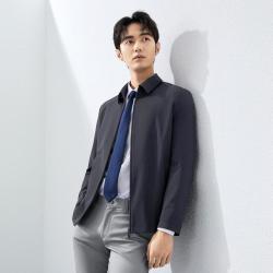 SEVEN 翻领夹克男2026春季新款商务休闲通勤上班中年爸爸干部装外套