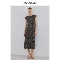 MANGO 女装连衣裙2026夏装时尚辣妹褶皱小碎花印花长裙