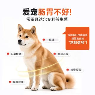 拜达尔 猫咪狗狗活性益生菌宠物调理肠胃呕吐拉稀软便拉肚子腹泻5g*20袋