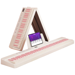Betsy B170Pro 88键便携折叠电钢琴 白色粉键