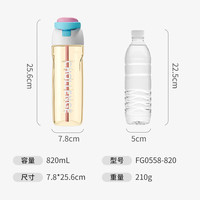 富光 PPSU吸管杯 海盐薄荷 620ml 塑料杯