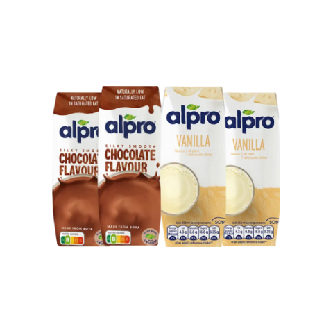 alpro 达能豆奶 250ml*4 香草*2+巧克力*2