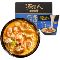统一 汤达人极味馆 北海道海鲜豚骨拉面 96g*6碗