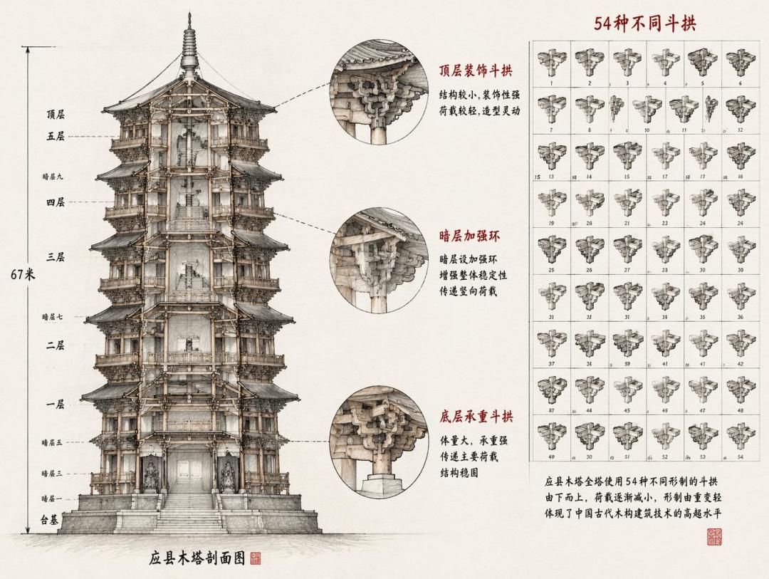 54种斗拱逐层变化