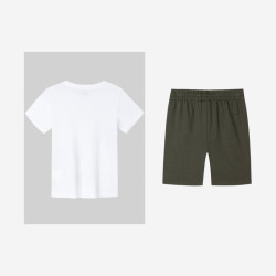 NIKE 童装男童2025夏季儿童短袖套装 葡萄叶绿 130 /64
