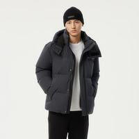 TANBOER/坦博尔 TAF550335D 蓄热内里 男士短款羽绒服 青灰色 XL