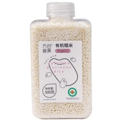 万谷食美 有机糯米 500g 瓶装