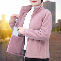 啄木鸟 啄木鳥摇粒绒外套女秋冬2026新款中年妈妈抓绒衣加厚保暖洋气上衣