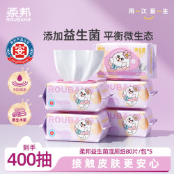 柔邦 RouBond 柔邦 益生菌天丝湿厕纸 10片*4包