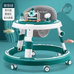 婴儿学步车防O型腿防侧翻多功能6-18个月宝宝学走路静音助步车