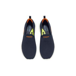 SKECHERS/斯凯奇 夏男一脚蹬透气网面健步鞋 厚底休闲运动鞋 海军蓝色 42