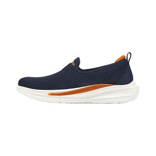 SKECHERS/斯凯奇 夏男一脚蹬透气网面健步鞋 厚底休闲运动鞋 海军蓝色 42