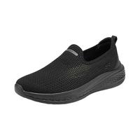 SKECHERS/斯凯奇 BBK 一脚蹬透气网面厚底休闲运动鞋 黑色 42.5