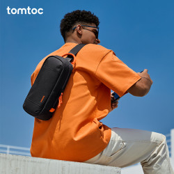 tomtoc Switch2收纳包 深浅灰 单肩斜挎式游戏配件收纳包