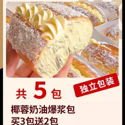 水益农 椰蓉奶油爆浆面包 250g 奶油加倍发5包