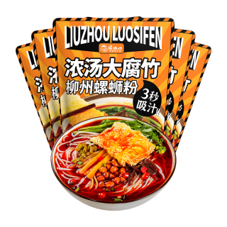 螺满地 浓汤大腐竹螺蛳粉 招牌原味324克*5包+浓汤大腐竹342克*3包