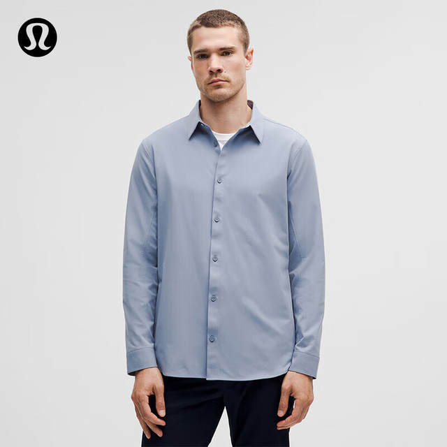 lululemon New Venture男士修身剪裁长袖衬衫 风暴蓝 M