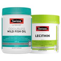 Swisse/斯维诗 深海鱼油胶囊+大豆卵磷脂软胶囊 1000mg*60粒