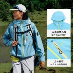 探路者 五折仅1天！山行软壳衣男 防泼水防风户外夹克 蓝黑