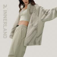 INNERLAND 羊羔摇粒绒保暖运动夹克 青蕨绿色 L