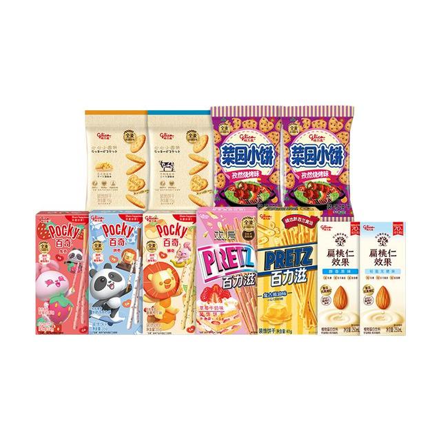格力高 百奇百醇百力滋零食大礼包  7盒+3袋+2瓶