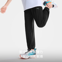 安踏 儿童运动裤 透气轻薄百搭 基础黑 170cm