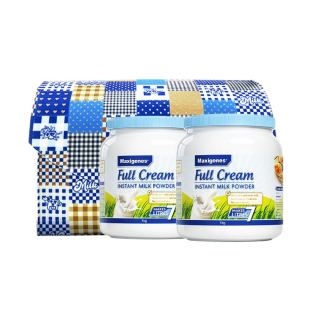 美可卓 蓝胖子全脂全家营养中老年高钙牛奶粉1kg*2罐送礼百福包