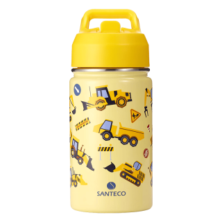 SANTECO 圣迪谷儿童保温杯不锈钢直饮吸管水杯380ml