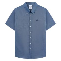 Brooks Brothers 牛津纺刺绣logo 男士短袖衬衫