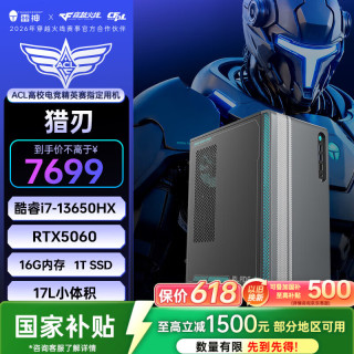 雷神 黑武士·猎刃设计师高性能游戏办公商用台式电脑主机整机((i7-13650HX 16G RTX5060 1T)