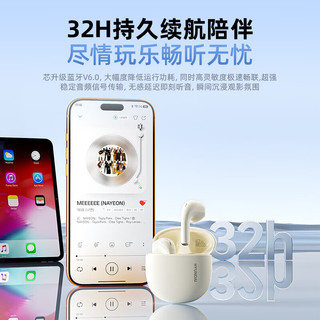 HYUNDAI/现代影音 蓝牙6.0 半入耳式降噪 暮灰 真无线蓝牙耳机