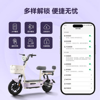 绿源 X源行者新国标电动自行车 燕麦白 48V21A 70km续航