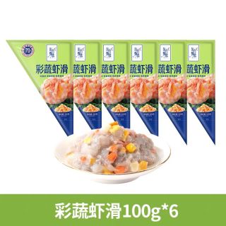 东方甄选 彩蔬虾滑 100g*6