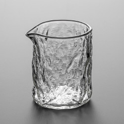 灵沐 家用单个透明树纹公杯300ml