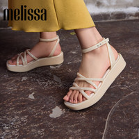 melissa 梅丽莎夏季新款女士细带凉鞋简约时尚休闲厚底鞋33997 浅粉色