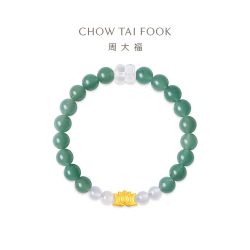 周大福 足金手链 蝴蝶结星星 EOR1772