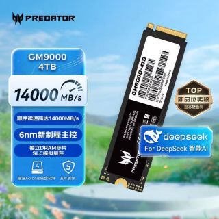 百亿补贴：宏碁 掠夺者GM9000 4TB全新Pcie5.0协议 SSD固态硬盘 M.2接口独缓 14000mb/s